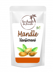 Mandle blanšírované BIO 500 g 25 kg